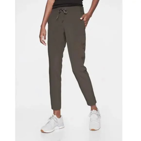 Athleta Pants - Athleta Midtown Ankle Pant Olive Size 10